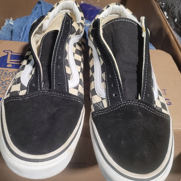 Vans Old Skool Low Black/White Checkerboard Skate Shoes Womens Size 9.5 Mens 8.0 - Picture 1 of 5